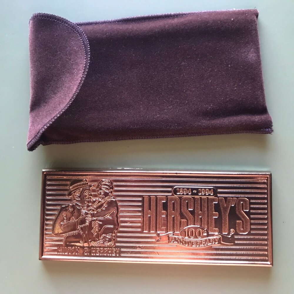 Set of 1994 “Hershey’s” Gold Washed Brass  “100th Anniversary” Candy Bars